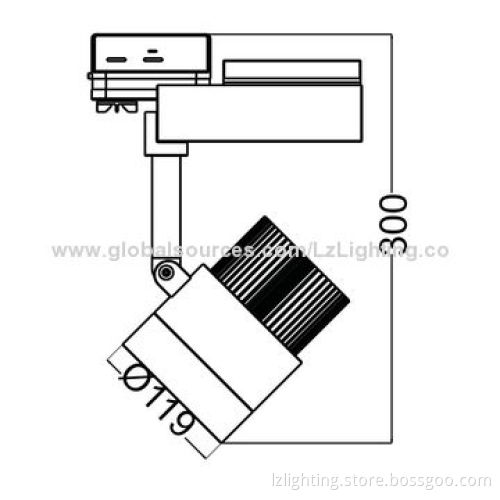 COB LED track light, 40W